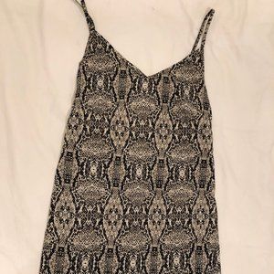 Python Slip MiniDress w/ Open Back